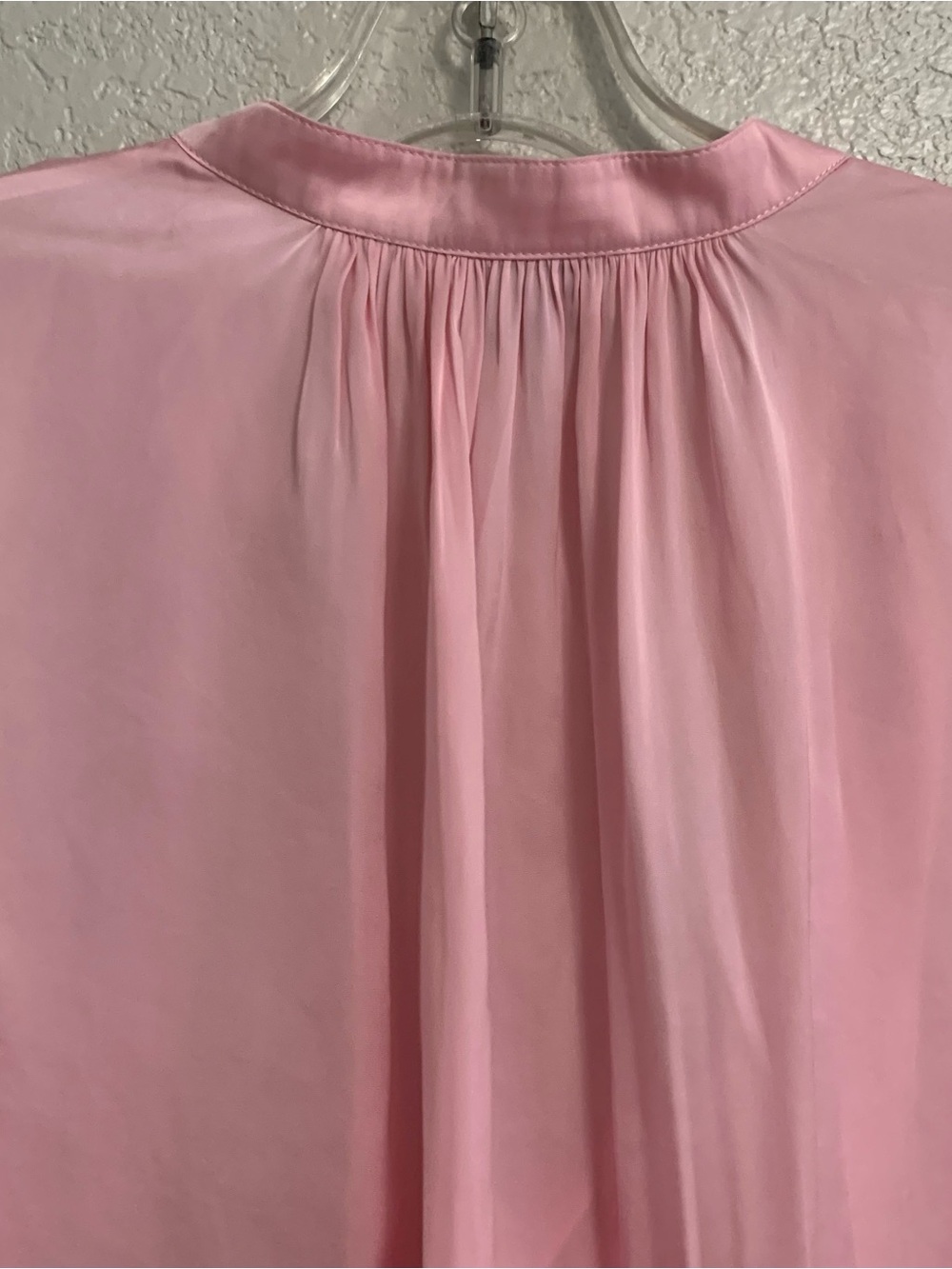 Zadig & Voltaire Blouse Top Womens S Tink Satin Vneck Long Sleeve Pink Glam - Picture 11 of 16